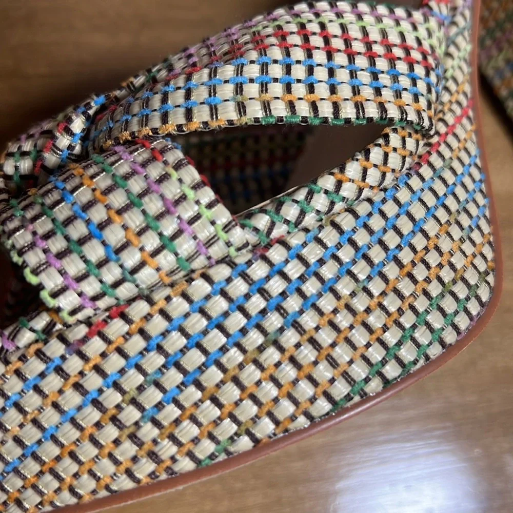 Marc Fisher Woven Block Heel Sandals